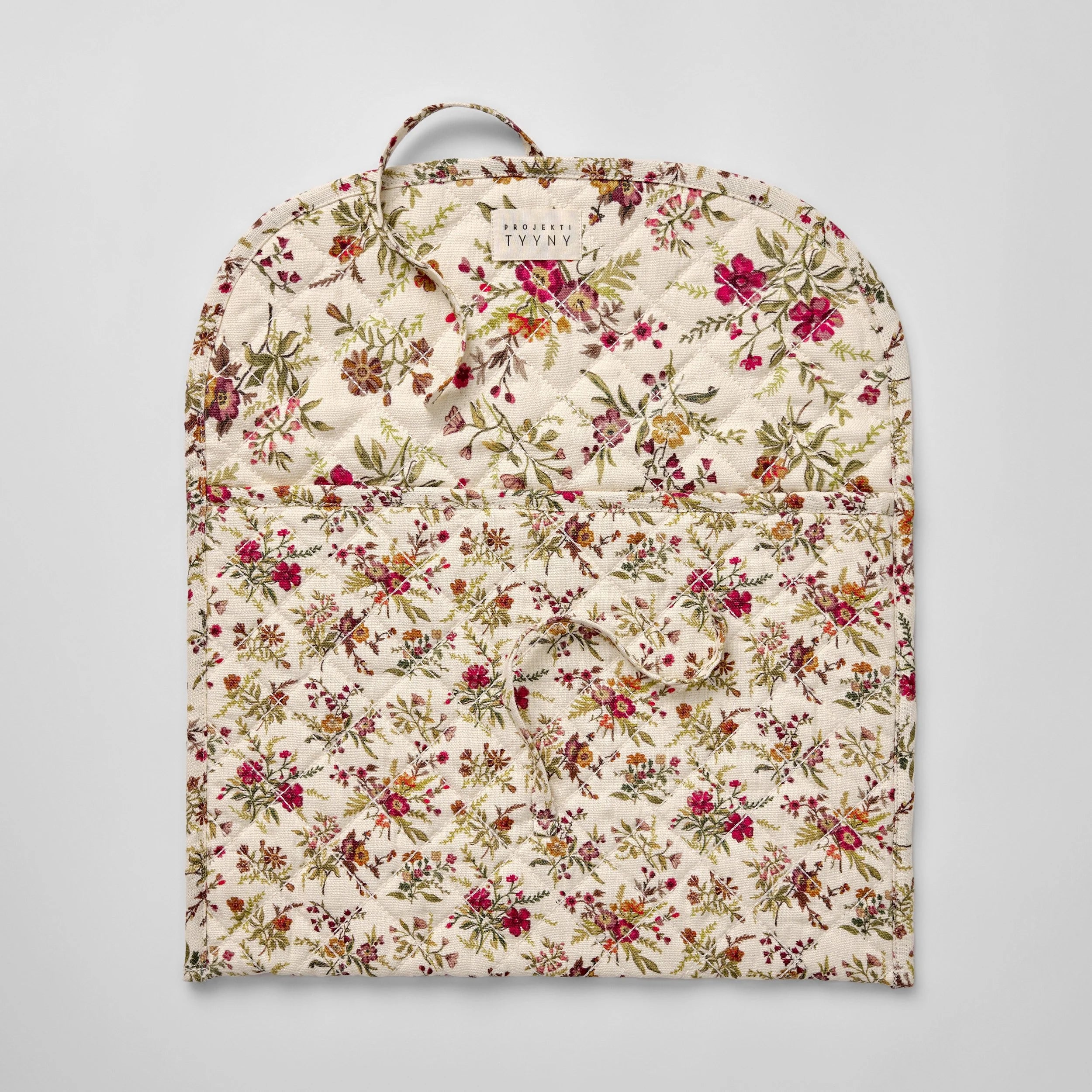 Prairie floral laptop case, cream