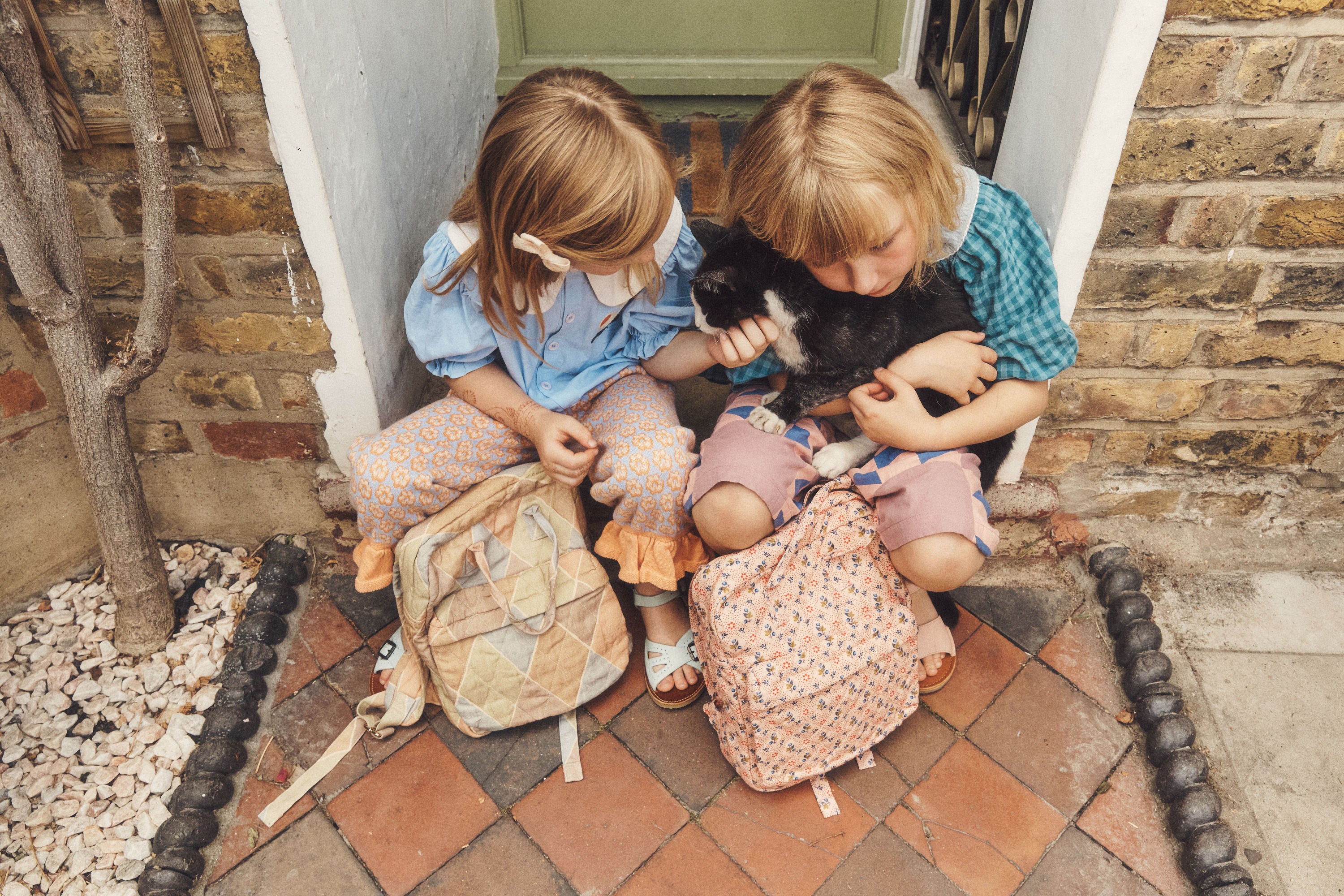 Tähti quilted kids rucksack, pink