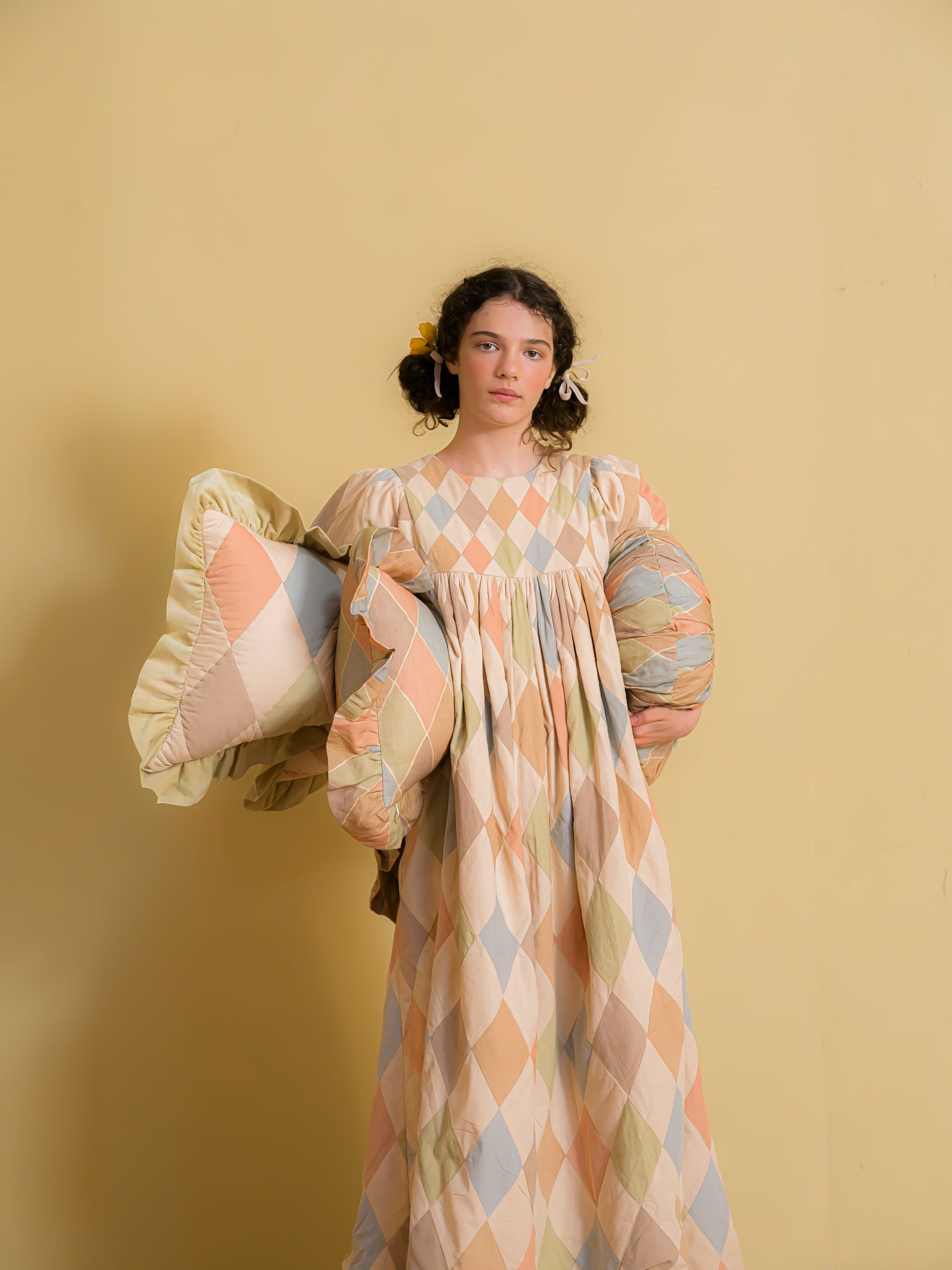 Harlequin patchwork maxi dress