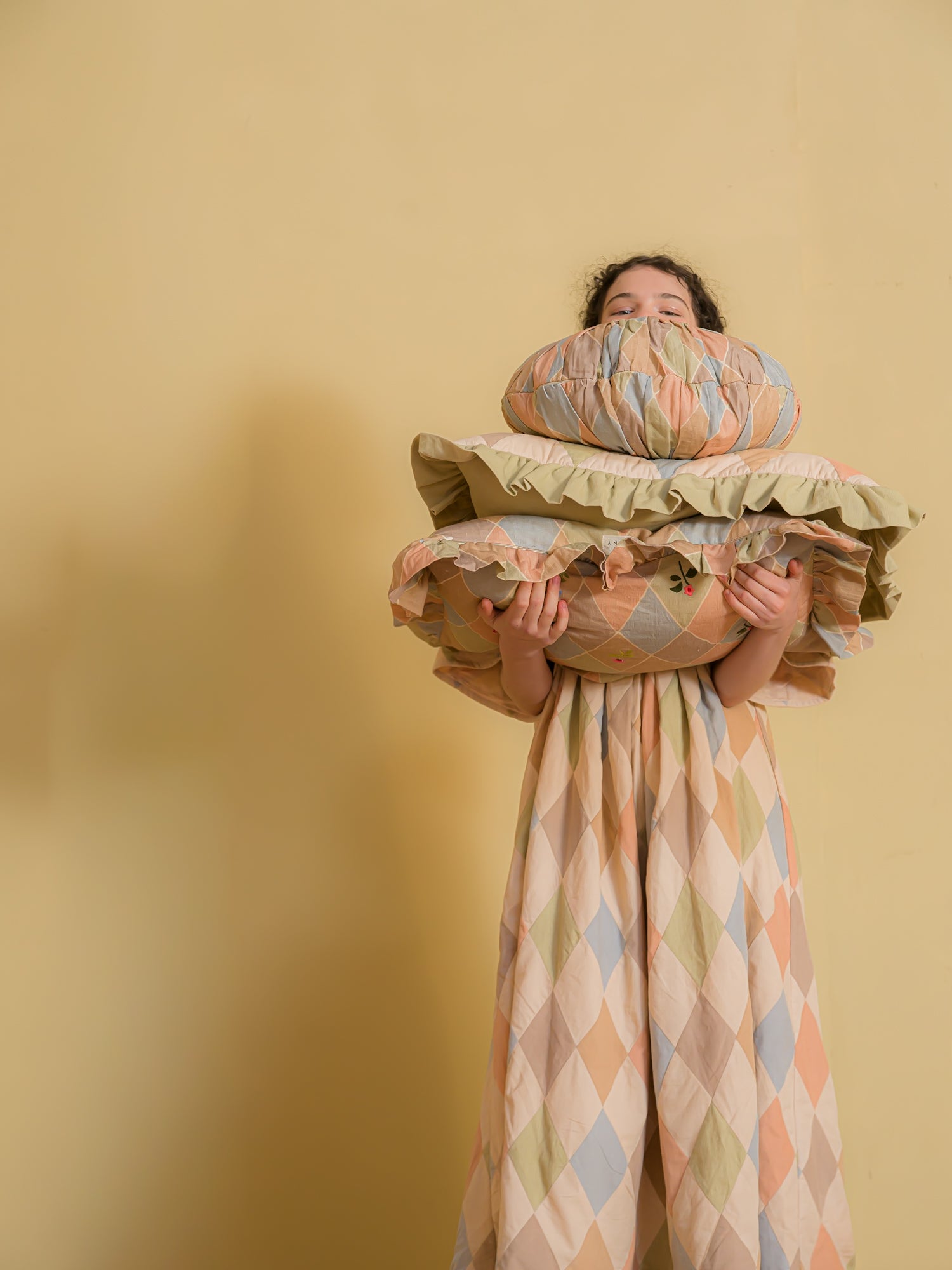 Harlequin patchwork maxi dress