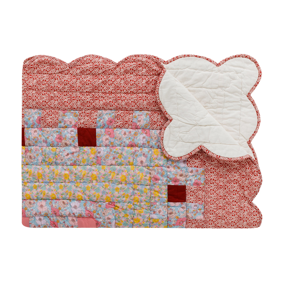 The Secret Garden - Made with Liberty fabrics patchwork BABY quilt