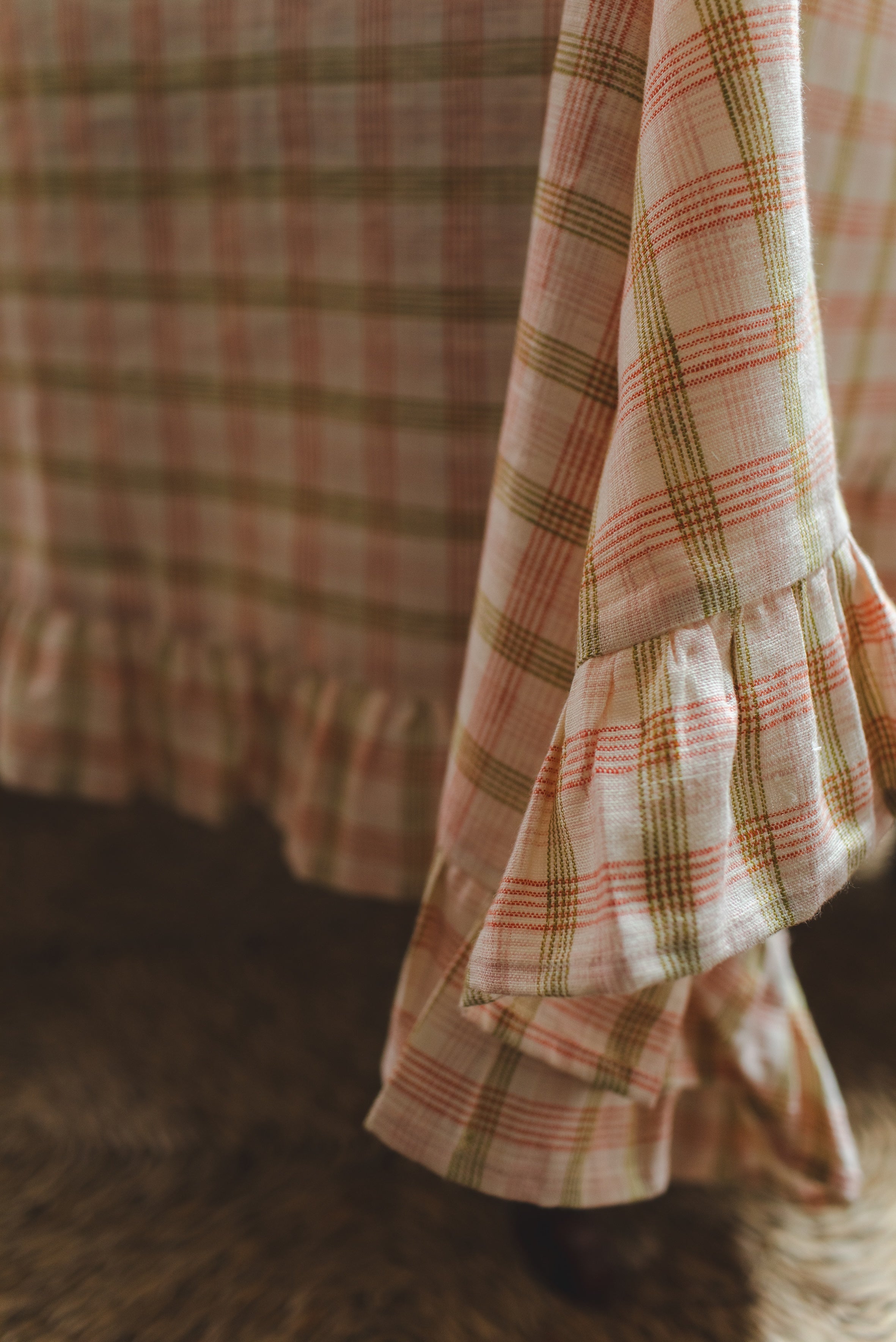 Mökki check tablecloth, pink
